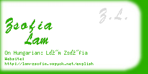 zsofia lam business card